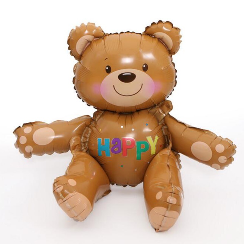 1 Bong Bóng Lá Nhôm Hình Chú Gấu 3D Dùng Trang Trí Tiệc Sinh Nhật