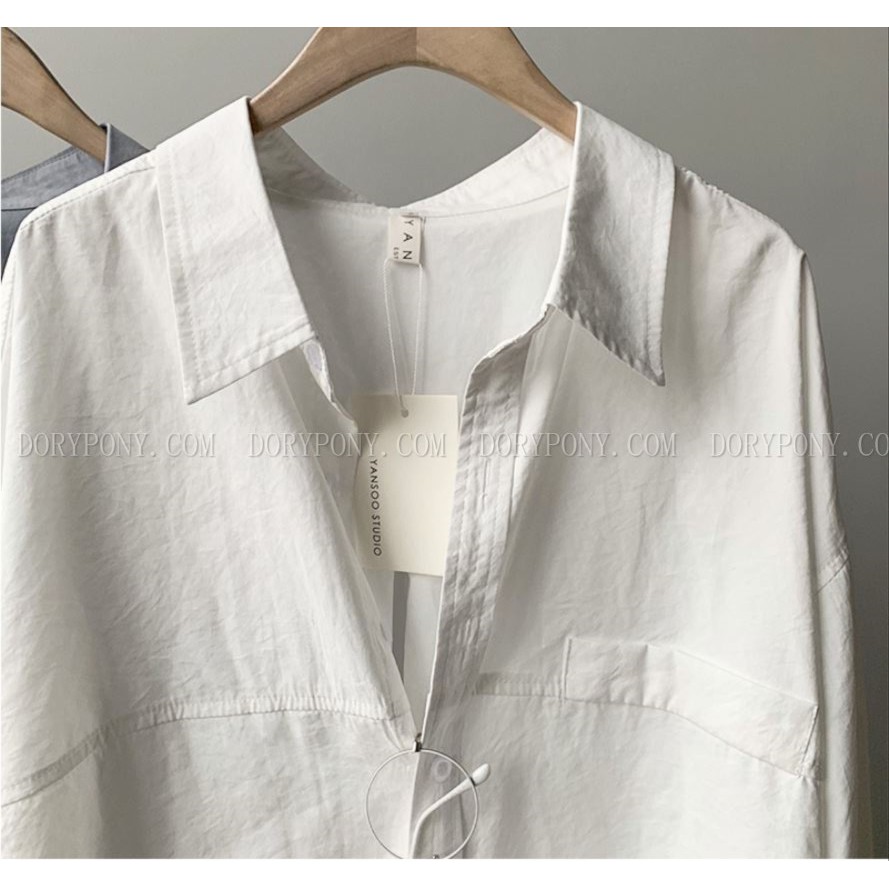 VẢI ĐẸP XỊN - ẢNH THỰC TẾ - Áo Sơ Mi Cotton Tay Dài Dory&amp;Pony CLASSIC RETRO STYLE – A141 (2 Màu - Nhập loại tốt)