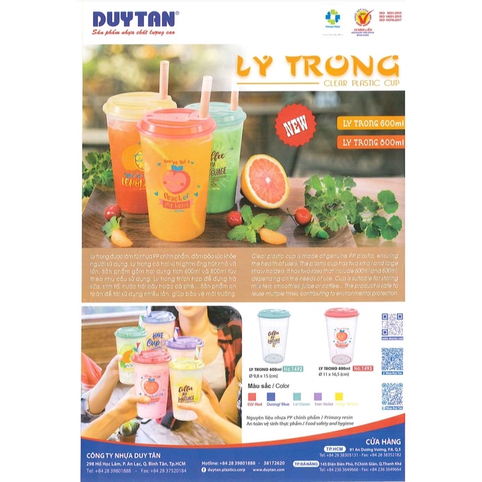 ly nhựa kèm ống hút nhựa sọc kute