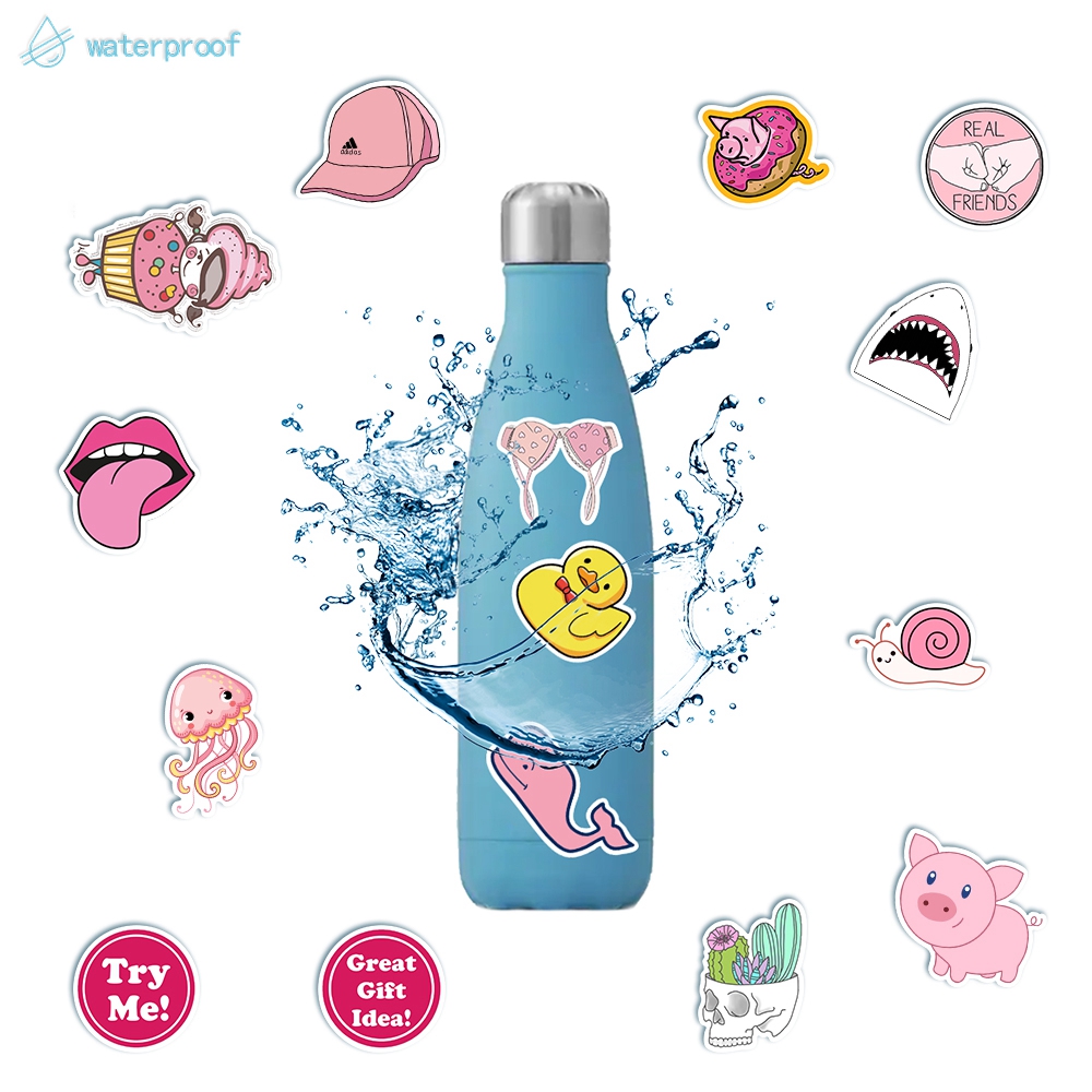 Set 50 Miếng Dán Trang Trí Nhiều Kiểu Dáng Màu Hồng Dễ Thương | BigBuy360 - bigbuy360.vn