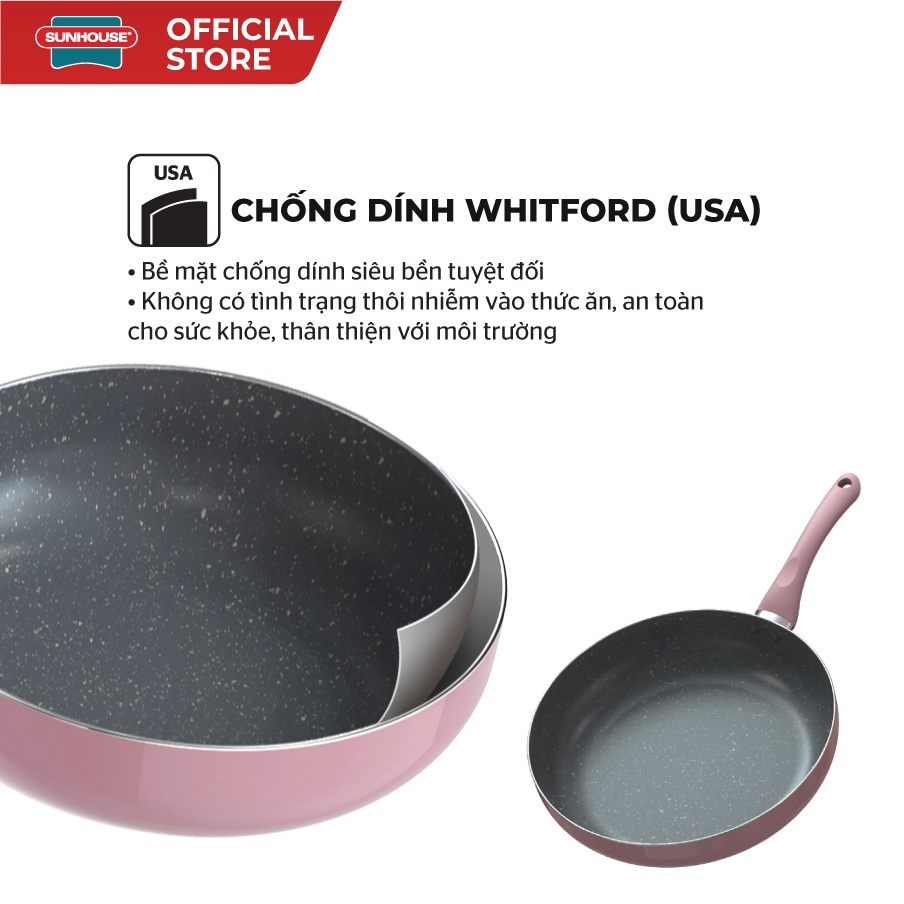 Chảo chống dính đáy từ Sunhouse SHG1120-24-26-28MP