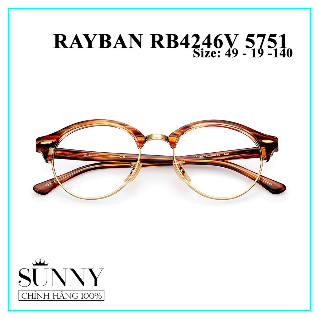RB4246V 5751 - mắt kính Rayban chính hãng, bảo hành toàn quốc, thiết kế dễ đeo bảo vệ mắt