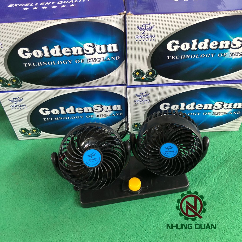 Quạt đôi to 2 lồng điện 24v Golden Sun Liên doanh Anh
