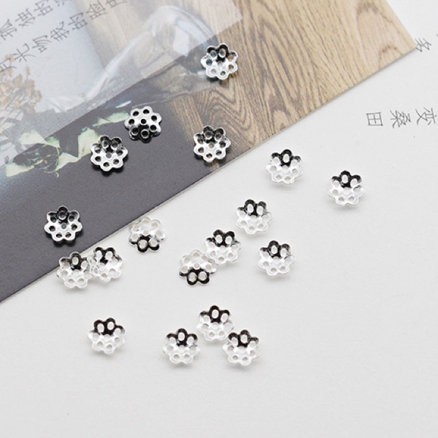 SỈ SIÊU RẺ  Charm ốp hoa bạc hàng đẹp - Bạc chuẩn loại 1, PH914