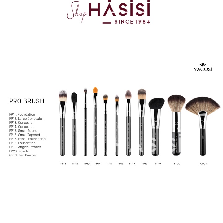 Cọ Che Khuyết Điểm Đầu Dẹp VACOSI PRO FP14
