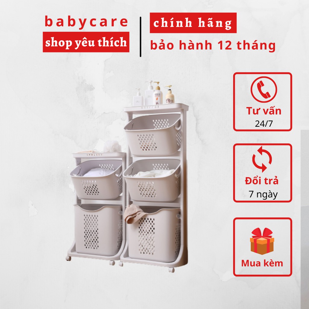 Kệ Plastic đựng đồ 3 tầng di động đa năng