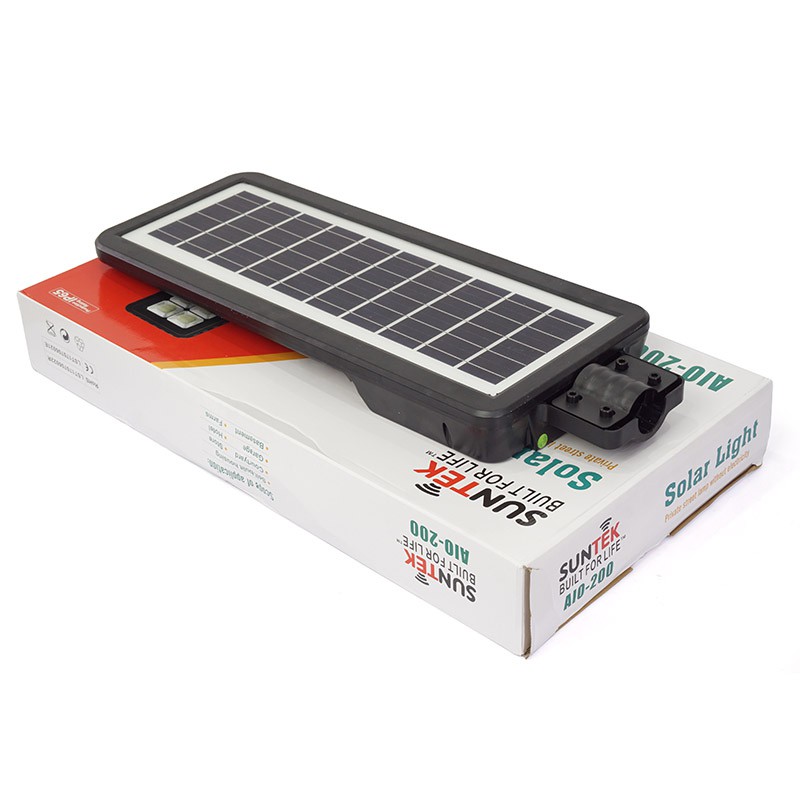 Đèn Đường Năng Lượng Mặt Trời Liền Thể SUNTEK LED Solar Light AIO-200 200W - Hàng Chính Hãng - Bảo hành 3 năm 1 đổi 1
