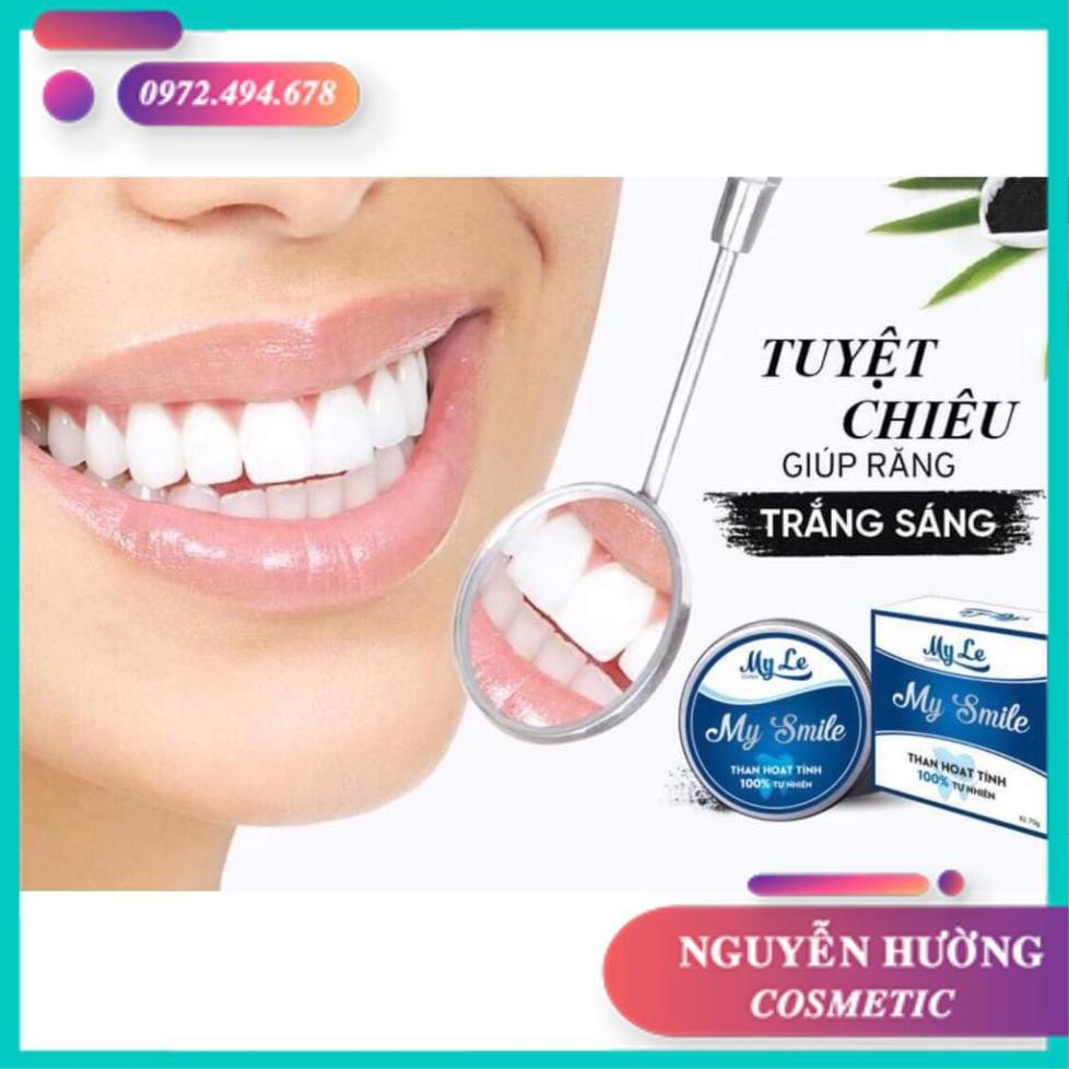 [CHÍNH HÃNG] MUA 1 TĂNG 1 .Bột than hoạt tính trắng răng My Smile 70gr