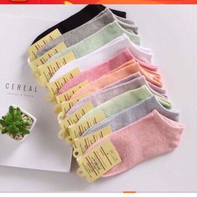 Sét 10 Đôi Tất Đa Sắc Nữ Xuất Nhật Nhiều Màu - LADY