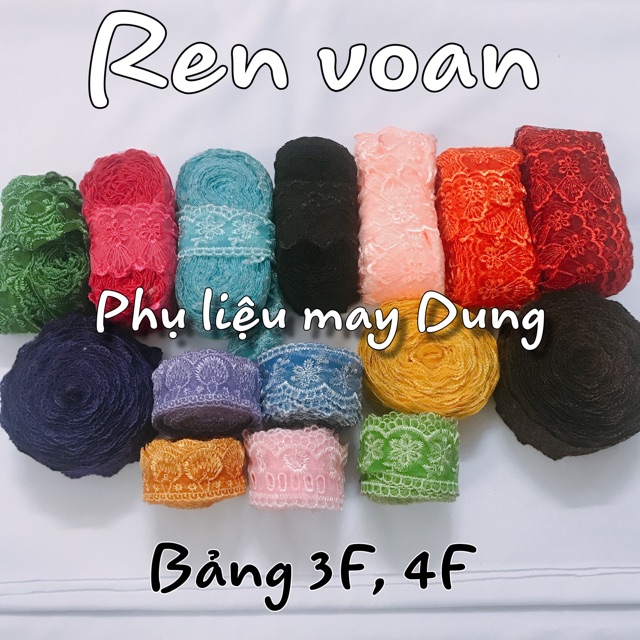 Ren voan mỏng đủ màu bảng 3F, 4F: giá bán 1 mét | BigBuy360 - bigbuy360.vn