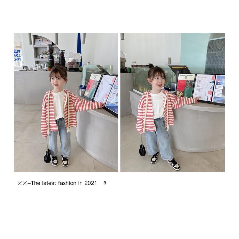 Áo Khoác Cardigan Có Mũ Trùm Thời Trang Xuân Thu 2022 Mới Mẻ Cho Bé Gái