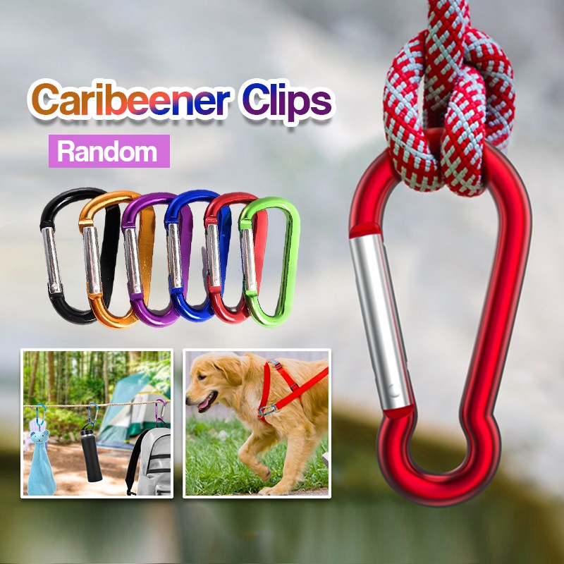 1 Móc Khóa Carabiner Bằng Nhôm Hình Chữ D Đa Ứng Dụng