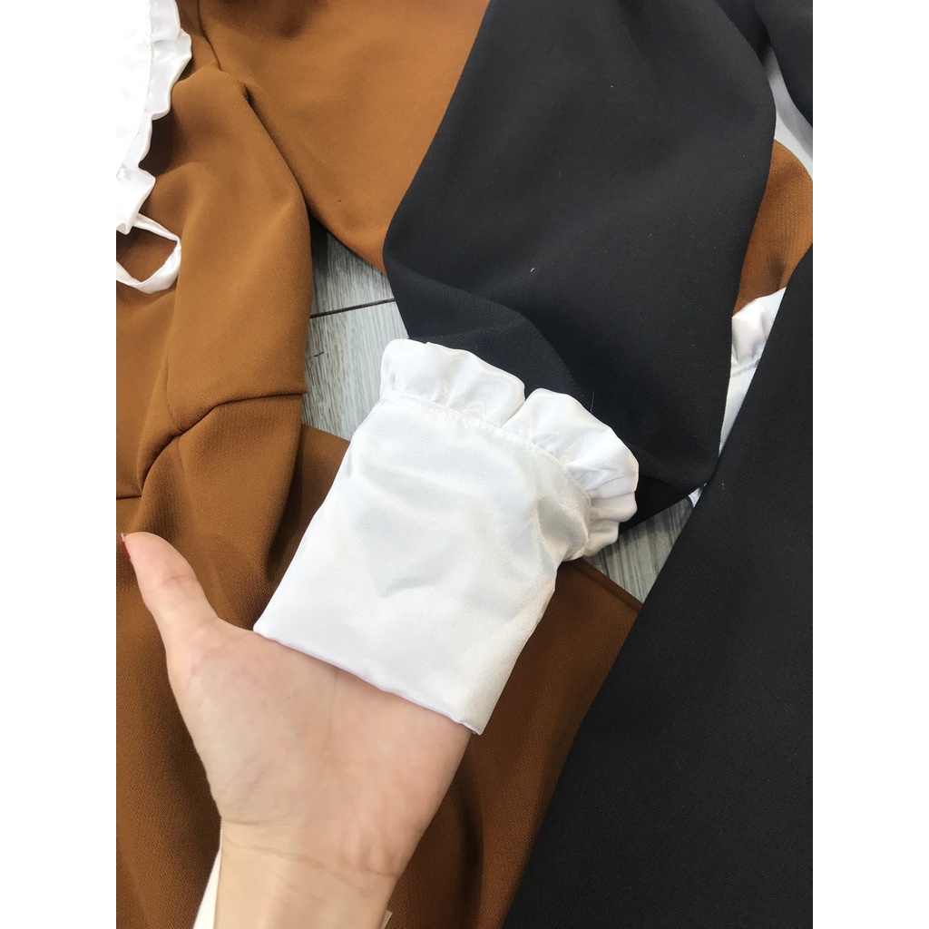 Đầm Tiểu Thư Cổ Sen Phối Bèo Xinh Yêu SP1004