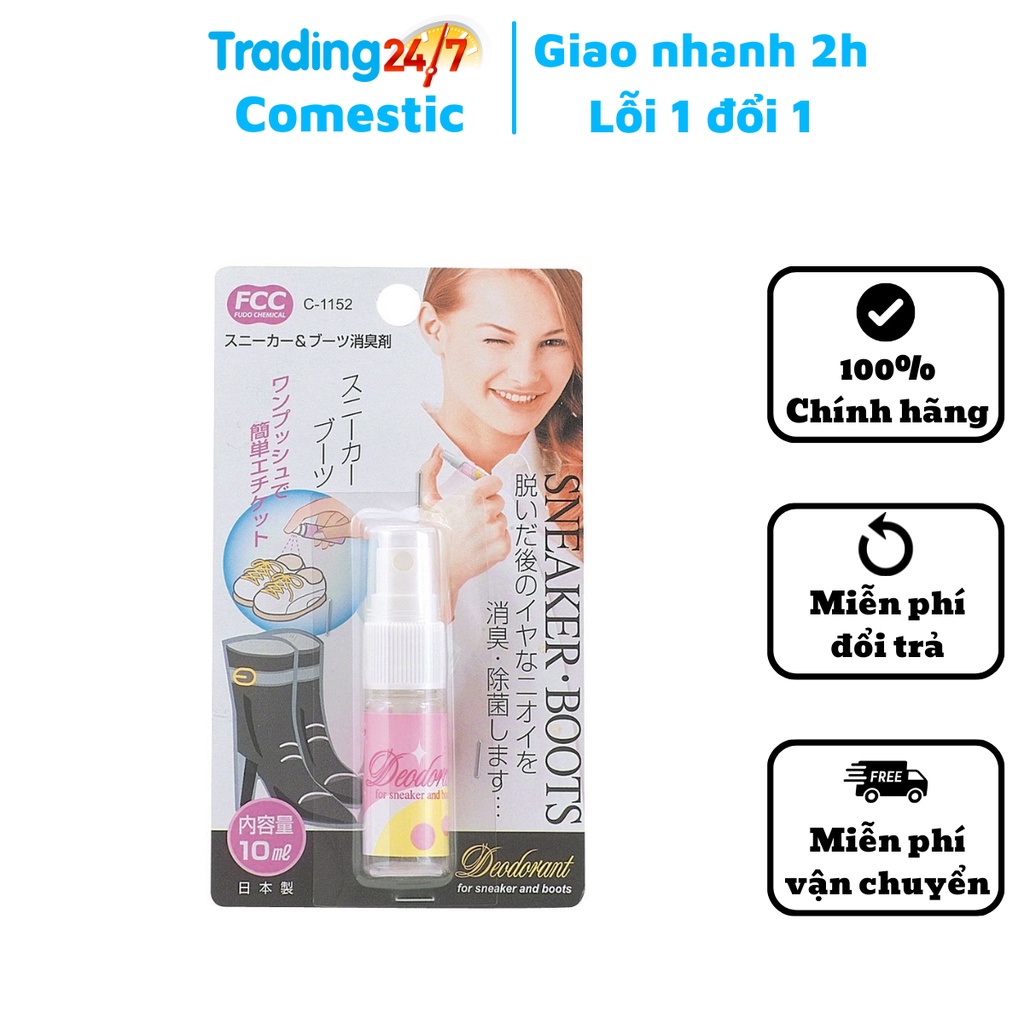 Xịt khử mùi giày mini bỏ túi dạng chai nội địa Nhật Bản