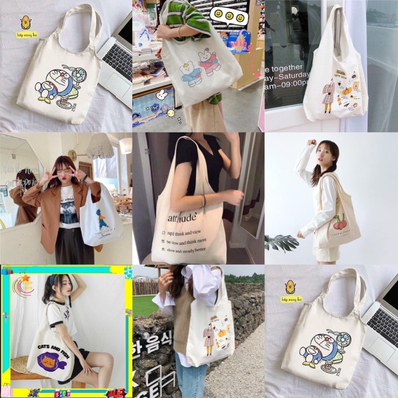 Túi tote vải Canvas hàng đẹp