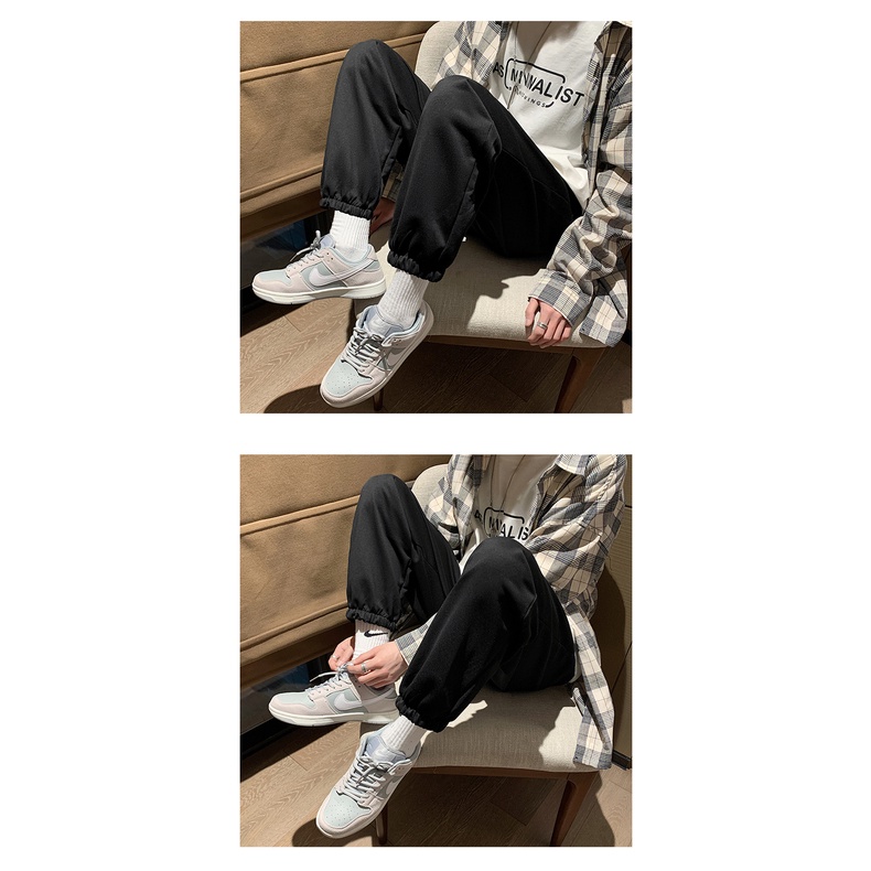 Quần Jogger Bom Nam Nữ Nỉ Bông Dày Dặn Quần Bo Chun Gấu 2 Màu Đen Xám Mặc Thu Đông Ấm Áp Unisex Dễ Phối Đồ I'm Basic