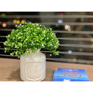 Lọ hoa sứ trắng chữ Love - hai màu xanh, trắng