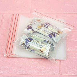 100g túi zip trong chỉ đỏ 15x15cm - zipper viền đỏ