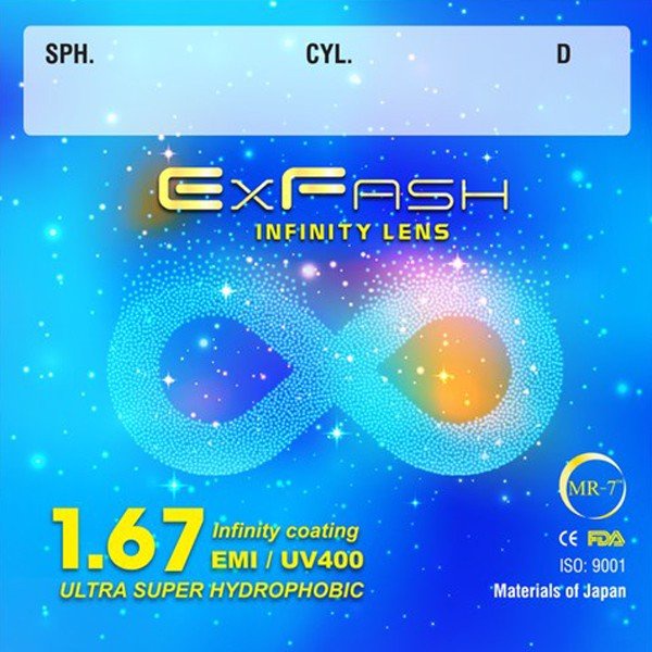 Tròng Kính Siêu Mỏng Hàn Quốc Exfash Infinity Lens 1.67 Chính Hãng
