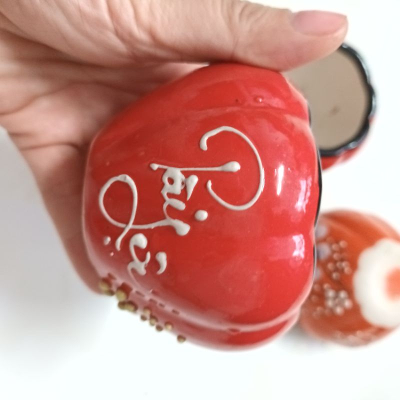 Chậu gốm sứ trồng cây, trồng bông in chữ tài lộc hoa mai vàng may mắn