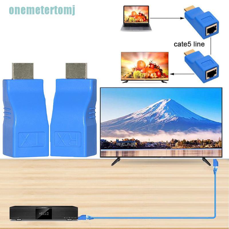 【ter】1 Pair RJ45 Ports HDMI Extender Network LAN Adapter for HDTV HDPC DVD PS3 STB
