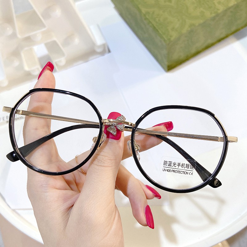 Mắt Kính Gọng Tròn Chống Ánh Sáng Xanh Jz2257