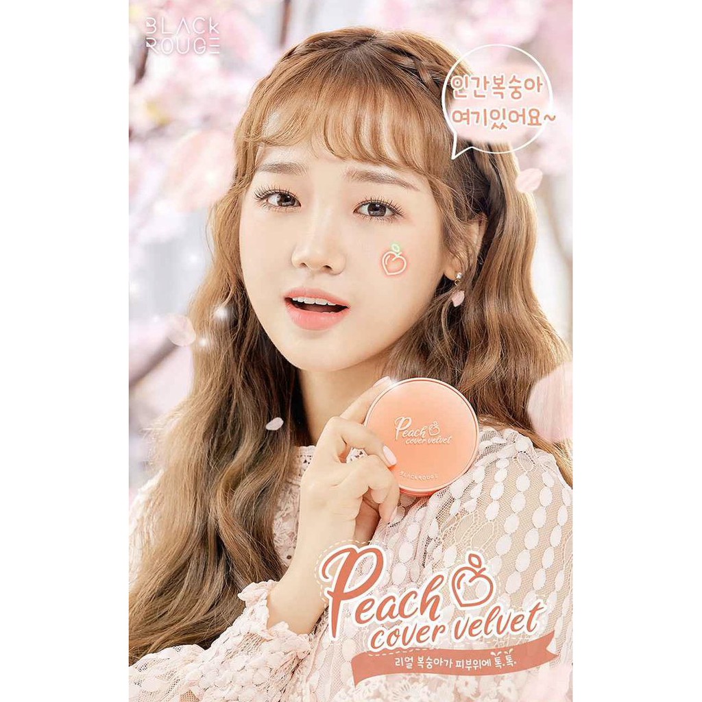 Phấn Nước Black Rouge Peach Cover Velvet Cushion 14g