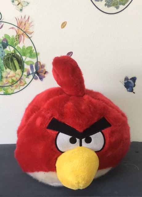 Gấu bông angry bird 3 màu đen đỏ vàng