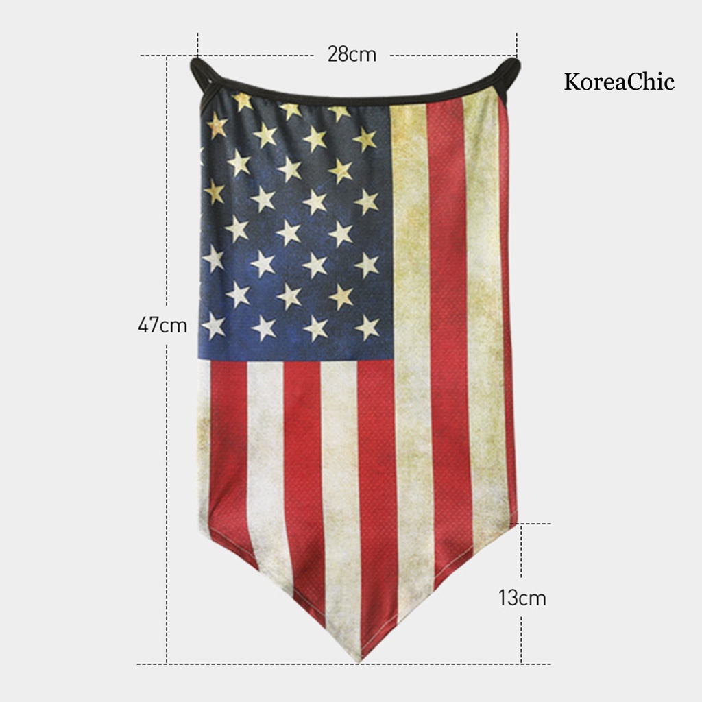 Khăn Che Mặt Hình Tam Giác Bằng Lụa Lạnh Nhanh Khô Chống Nắng Phong Cách Hàn Quốc Dùng Khi Lái Xe Ngoài Trời