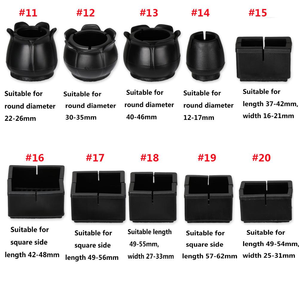 YOLA Bộ 4 Miếng Đệm Chân Ghế Bằng Silicone