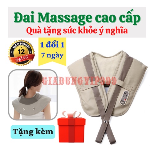 [CAO CẤP] Đai Massage ️ Máy đấm lưng xoa bóp rung nóng matxa cổ vai gáy xóa tan đau mỏi quà tặng sức khỏe ý nghĩa