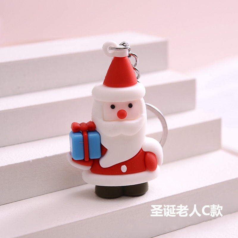 Móc khóa hình ông già nô-en/người tuyết/tuần lộc đa dạng chủ đề giáng sinh