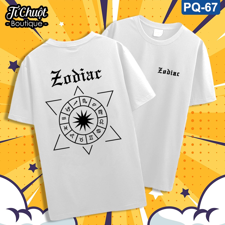 Áo thun phản quang ZODIAC, áo phông nam nữ form rộng tay lỡ oversize - Tí Chuột Studio