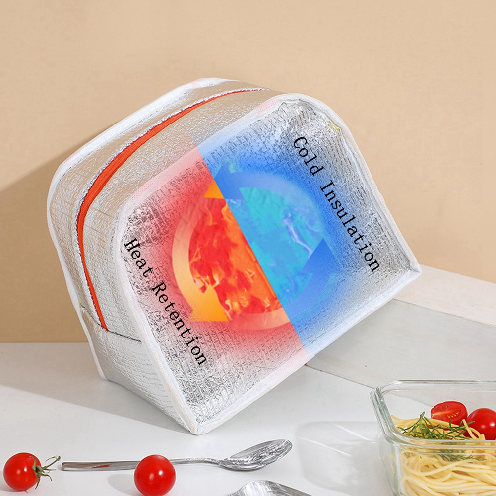 Túi Đựng Hộp Cơm Trưa Giữ Nhiệt Chống Nước In Hình Khủng Long / Thỏ Dễ Thương
