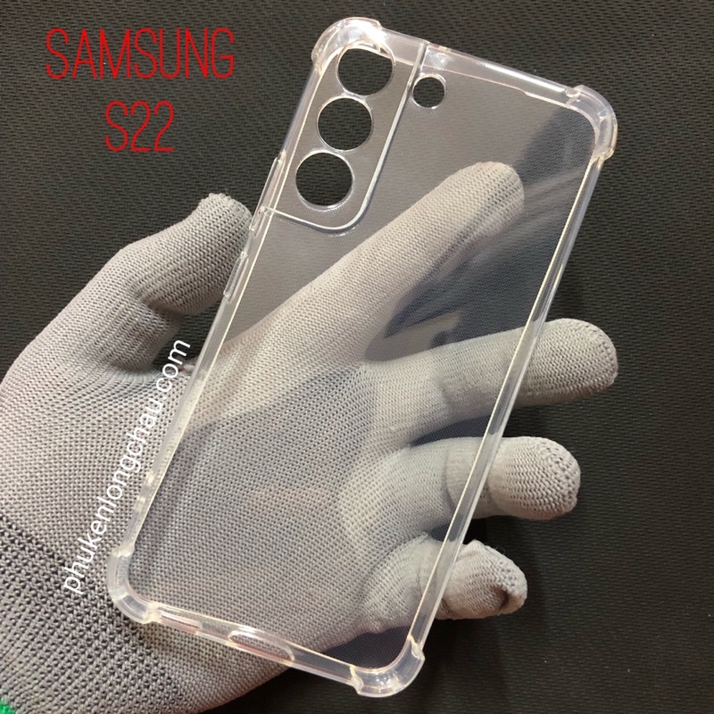 Ốp Lưng Samsung S22 Dẻo Trong Suốt Chống Sốc Có Gù Bảo Vệ 4 Gốc
