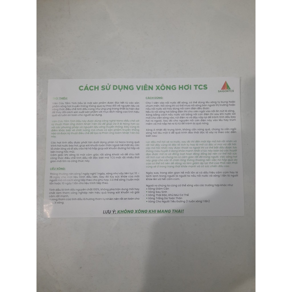 Viên xông hơi giải cảm ngừa cúm TCS