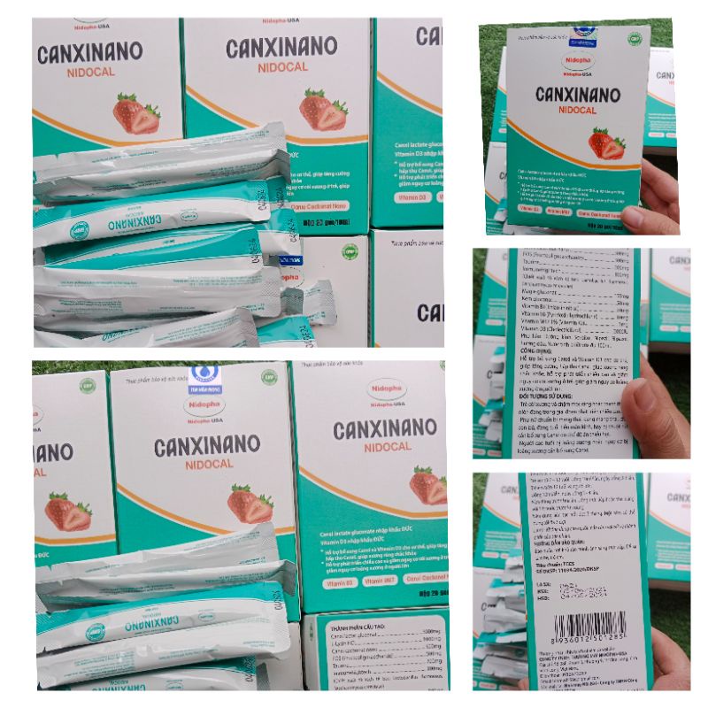[Hộp 20 gói/10ml]Siro Canxi Nano Nidocal🌛 hỗ trợ bổ sung Canxi và Vitamin D3🌛 tăng chiều cao cho trẻ