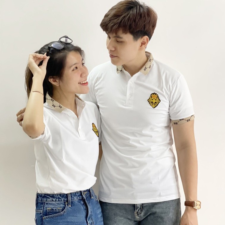 Áo thun Nam Nữ ⚡FREE SHIP⚡ Áo Polo cổ bẻ Gucci viền cổ