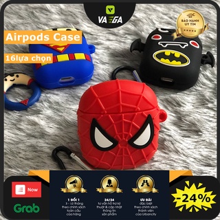 Vỏ bảo vệ tai nghe Apple Airpods 1 2 vỏ sạc, hình hoạt hình, silicon TPU chống chịu