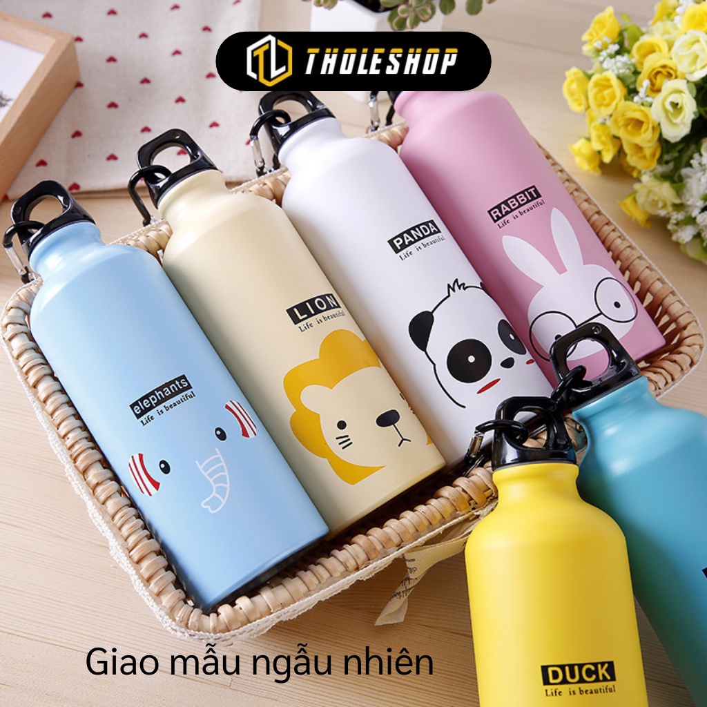 Bình Nước - Bình Giữ Nhiệt Thể Thao 500ml Họa Tiết Hoạt Hình, Đi Học, Đi Làm, Dã Ngoại 4041