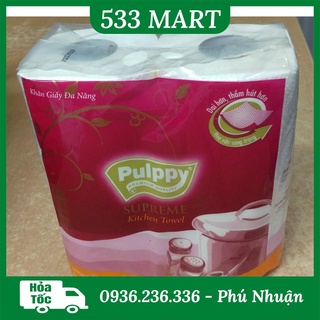 [LỐC 2 CUỘN] Khăn giấy đa năng Pulppy đỏ (Pulppy Kitchen supreme)