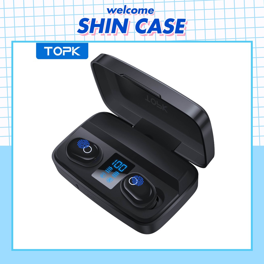 [Mã 2404EL10K giảm 10K đơn 20K] Tai Nghe Chính hãng TOPK T10 TWS BlueTooth - Shin Case