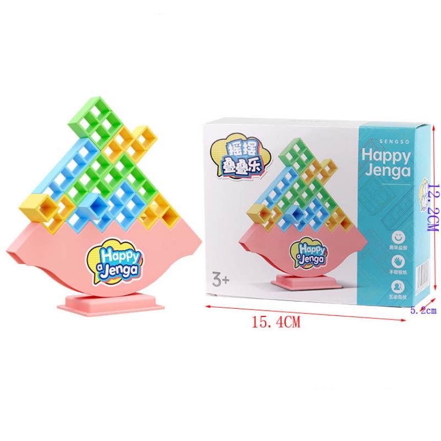 Đồ chơi xếp hình thăng bằng Happy a Jenga - Đồ chơi giáo dục cho bé