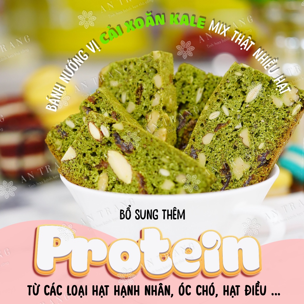 BÁNH BISCOTTI - Bánh Ăn Kiêng eo thon Giảm cân, phù hợp cho gym, eatclean | 3 vị độc lạ - Bánh Nướng Hạt kiểu Ý