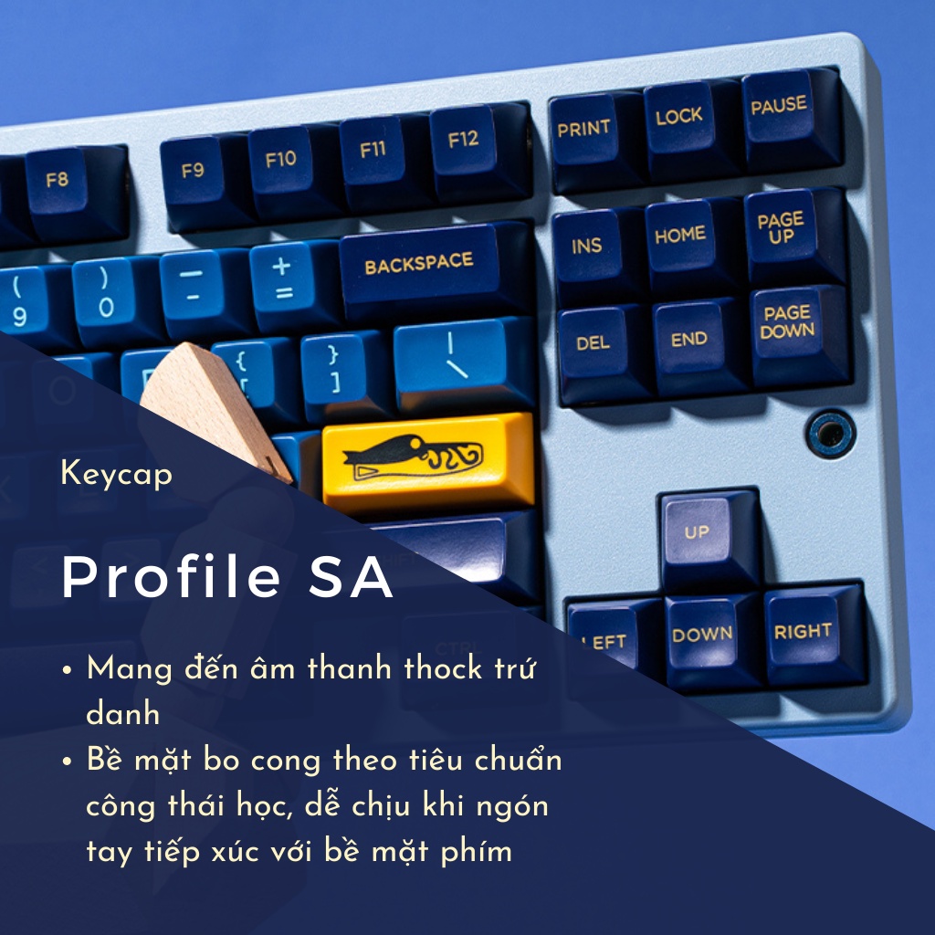 Bộ keycap Nautilus Ball SA profile phủ men siêu bền nút bàn phím cơ - Kicap