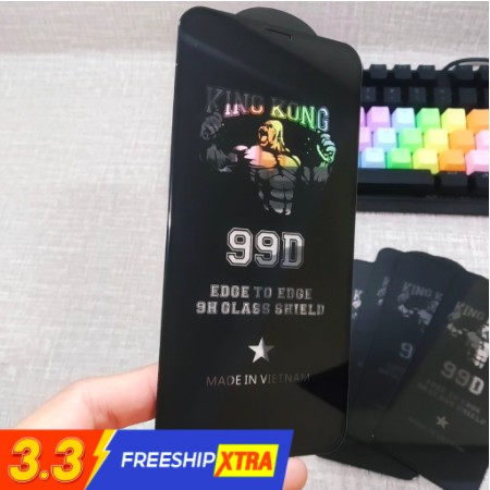 Kính cường lực điện thoại 99D - Cường lực iphone Full màn hình King Kong