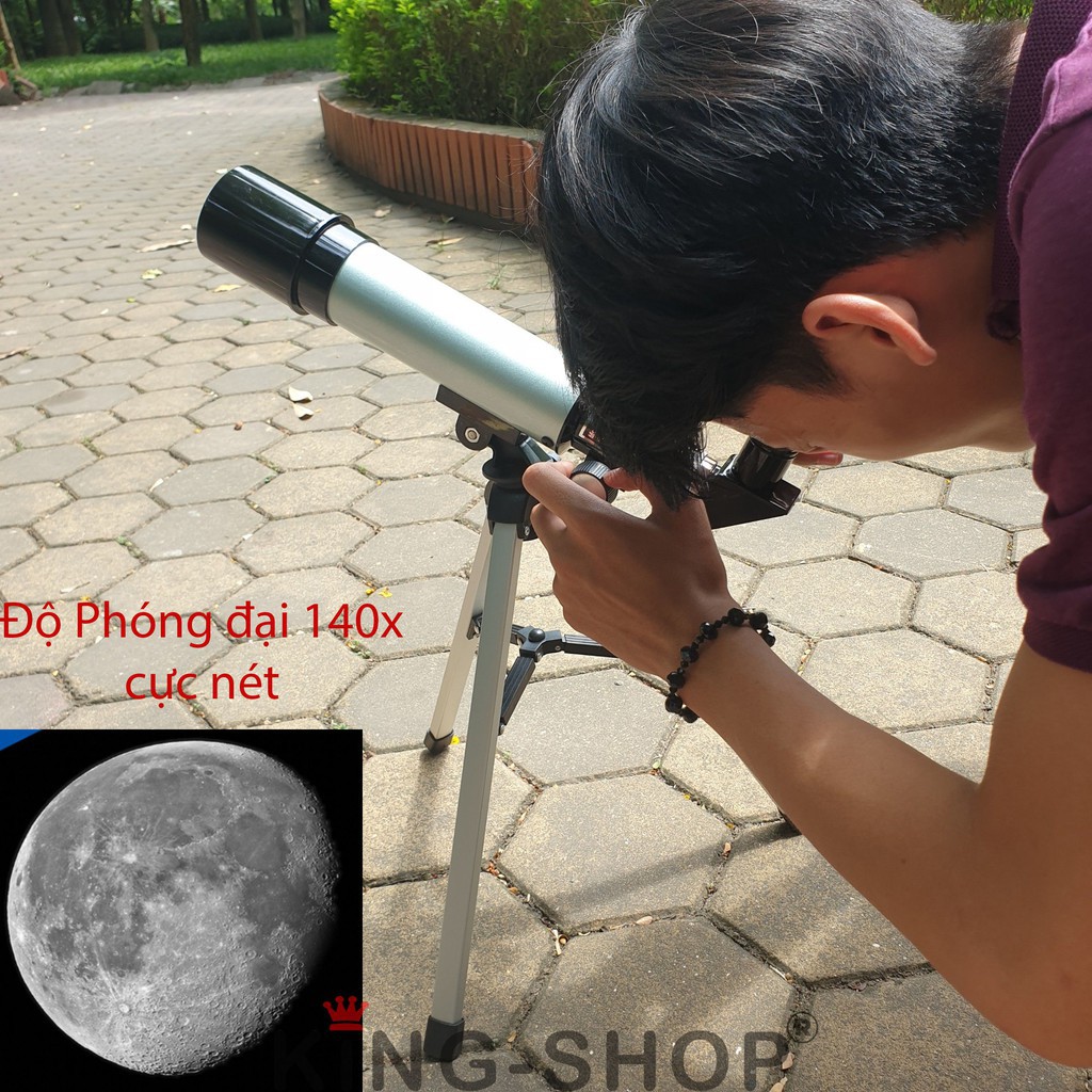 Kính thiên văn telescope F36050 - khúc xạ ngắm trăng sao cực nét, du lịch, dã ngoại, quan sát dành cho trẻ em