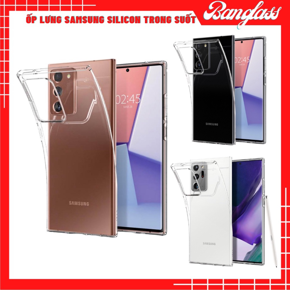 Ốp lưng Samsung silicon trong suốt Note 20 Ultra 10 10+ S20 Ultra S10 S10/20 Plus Lite 5G