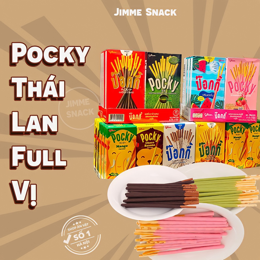 Bánh Pocky Thái Lan 9 vị thơm ngon  | Jimme snack