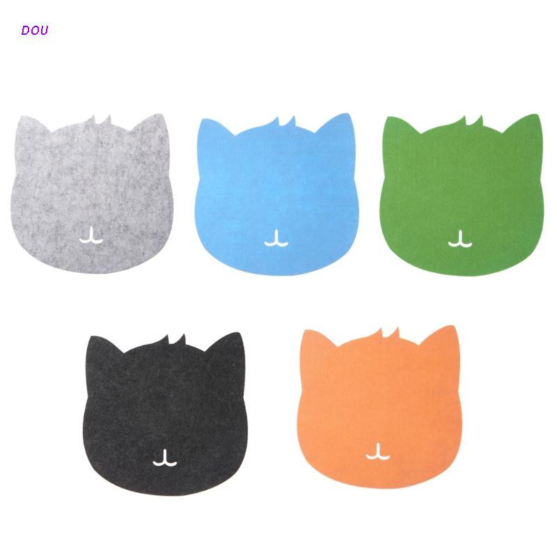 DOU Universal Thicken Mouse Pad Felt Cloth 200x200x3mm Cute Cat Mouse Pad Mat